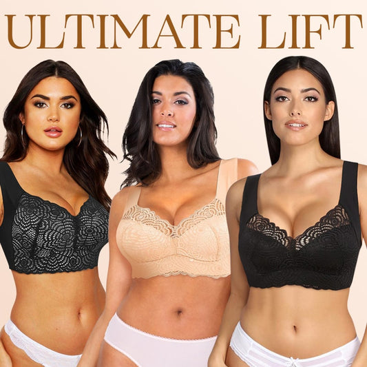 ExSecret - Ultimate Lift Full-Figure Seamless Lace Cut-Out Bra, Comfortable and Breathable Without Restraint